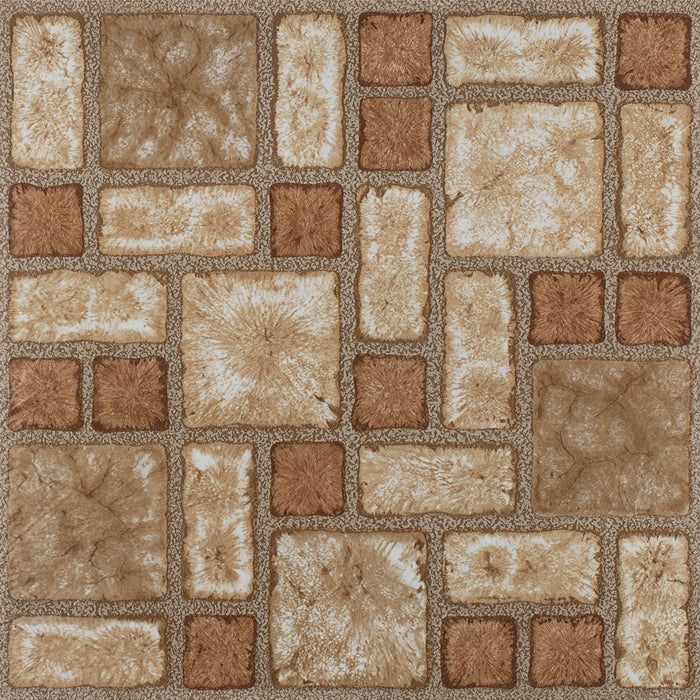 12x12 2.0mm Self Adhesive Vinyl Floor Tile - Cobble Mosaic