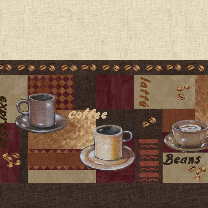 Printed Tier and Swag Window Curtain Set - 57x24 - Print Coffee