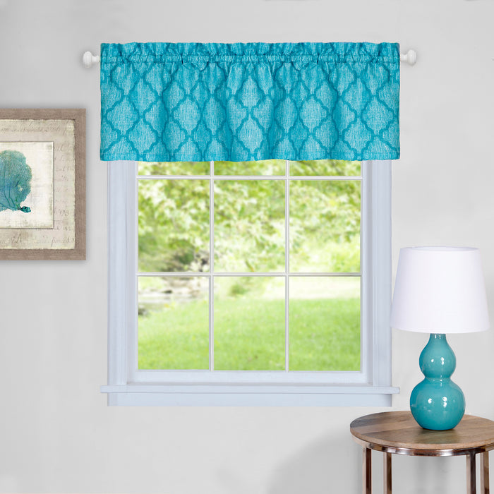 Window Curtain Valance Colby - 58 Inches Wide x 14 Inches High - Easy Installation - Machine Washable - Textiles & Soft Furnishings
