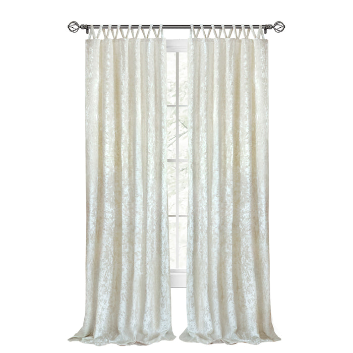 Criss-Cross Window Curtain Panel by kana - Harper Style, 50 Inch Wide, Light-Filtering Polyester, Machine Washable - Creamy White - 50x63