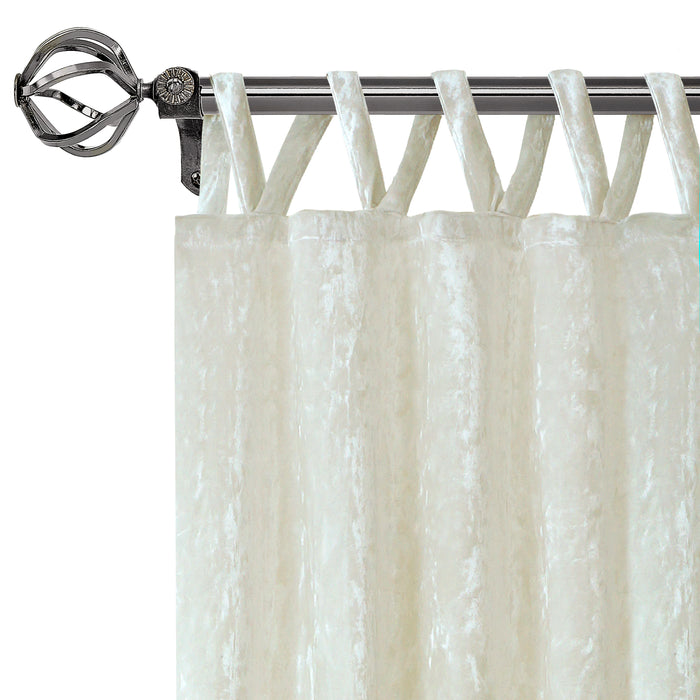 Criss-Cross Window Curtain Panel by kana - Harper Style, 50 Inch Wide, Light-Filtering Polyester, Machine Washable - Creamy White - 50x63