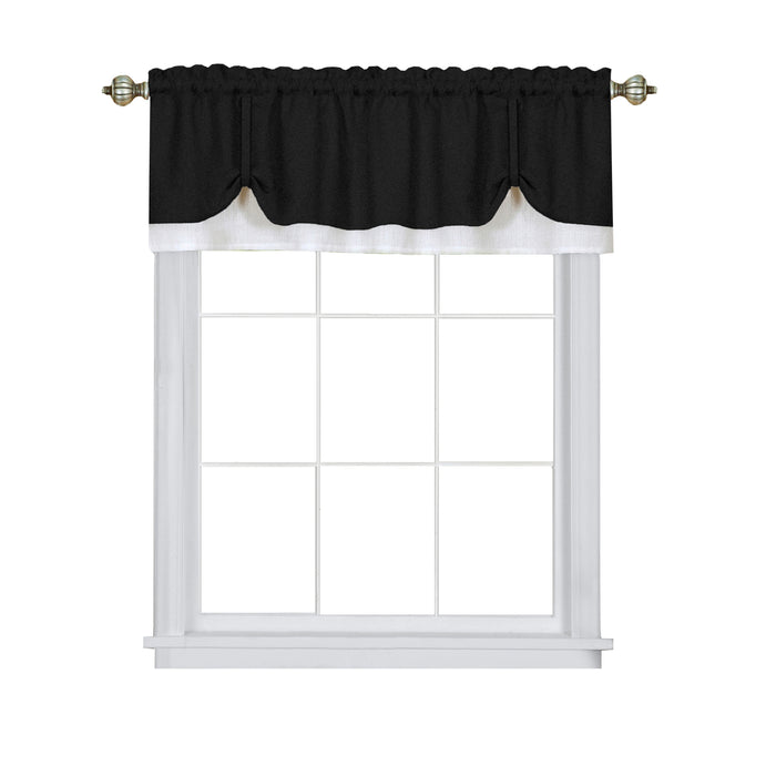 Darcy Rod Pocket Window Curtain Valance - 52 Inches x 14 Inches, Soft Chenille Fabric