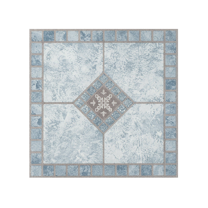 12x12 2.0mm Self Adhesive Vinyl Floor Tile - Blue Diamond