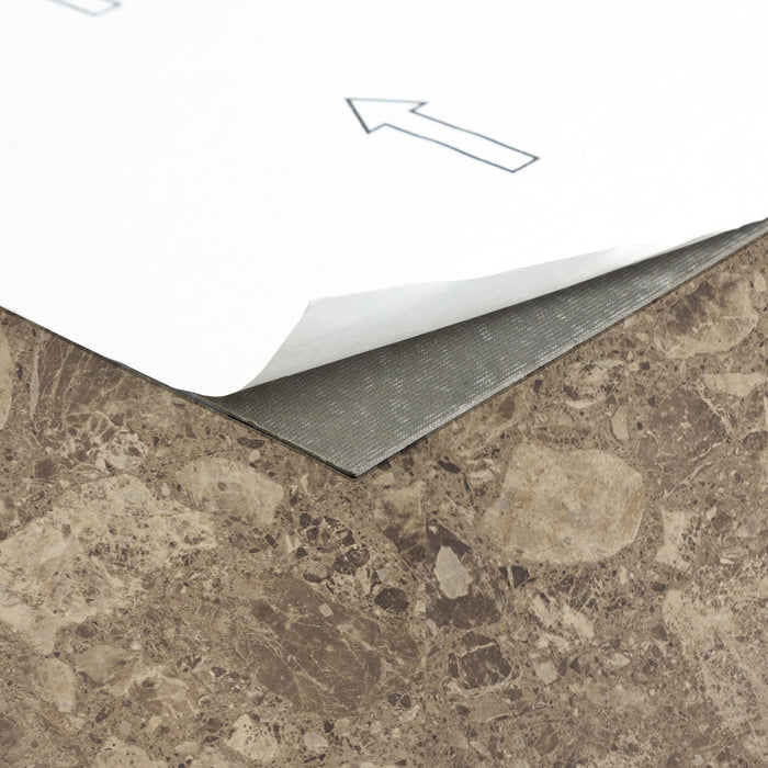 Nexus Style 12x12 Self Adhesive Vinyl Floor Tile - Cover 20 sqft, Easy DIY Peel 'N' Stick Installation, 1-Year Limited Warranty - Emporador Marble