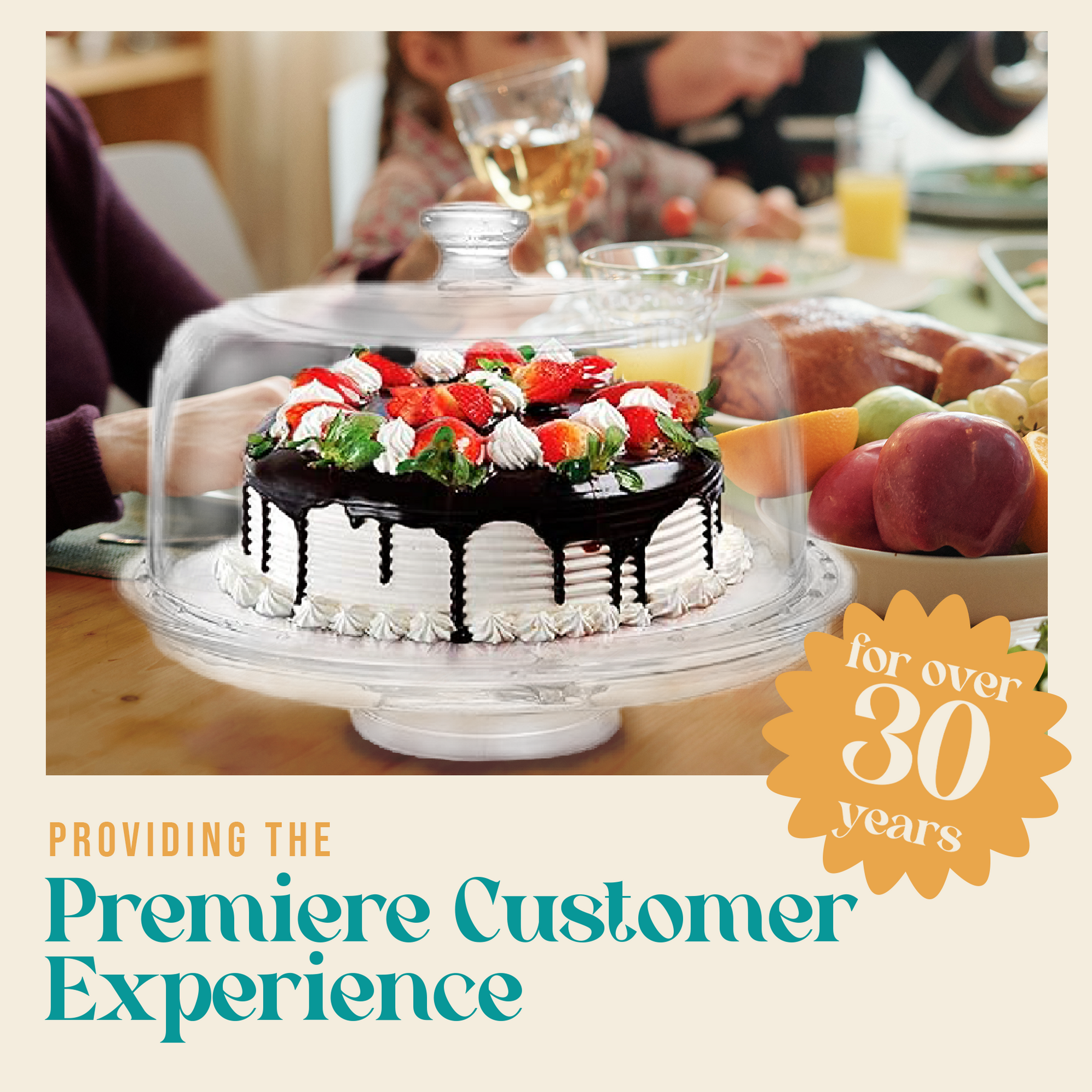 Extra Large 12 6 in 1 Cake Stand with Dome Lid Multifunctional Serving Platter and Cake Plate Salad Punch Bowl Dessert Chips Dip BPA Free Joey z