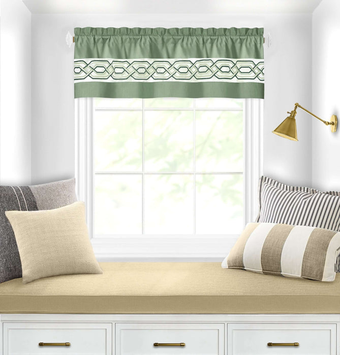 Window Curtain Valance - 55x13 - Green