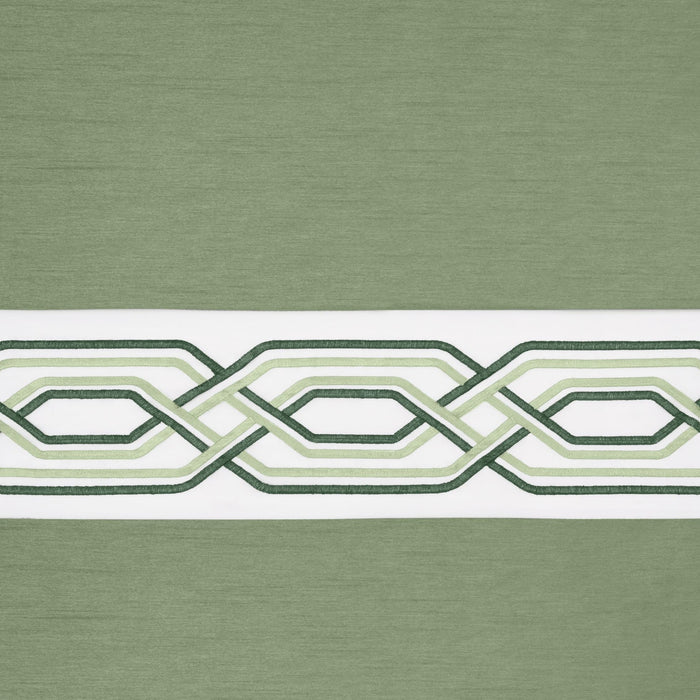 Paige Tier and Valance Window Curtain Set - Complete Ensemble with 58-Inch Width - Green - 55x36