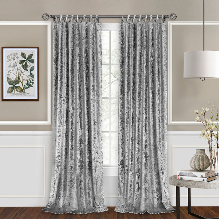 Criss-Cross Window Curtain Panel by kana - Harper Style, 50 Inch Wide, Light-Filtering Polyester, Machine Washable - Grey - 50x84