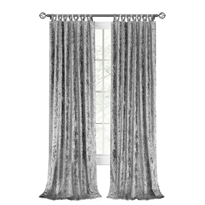 Criss-Cross Window Curtain Panel by kana - Harper Style, 50 Inch Wide, Light-Filtering Polyester, Machine Washable - Grey - 50x84