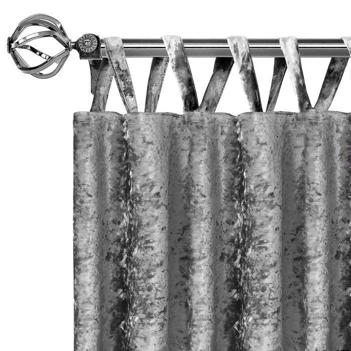 Criss-Cross Window Curtain Panel by kana - Harper Style, 50 Inch Wide, Light-Filtering Polyester, Machine Washable - Grey - 50x84