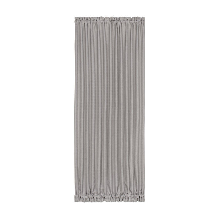 Darcy Rod Pocket Door Panel with Tieback, Soft Radiance, Machine Washable - Grey - 54x72