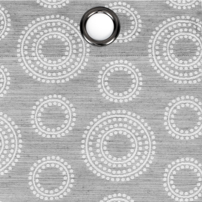 Constellation Grommet Window Curtain Panel, 52 Inches Width, 8 Grommets, Light Filtering, Machine Washable - Textiles & Soft Furnishings - Grey - 52x63
