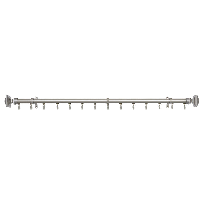 Innovative Traverse Curtain Rod, Matte Silver, for Pinch Pleat and Rod Pocket Top Panels, with Free-Moving