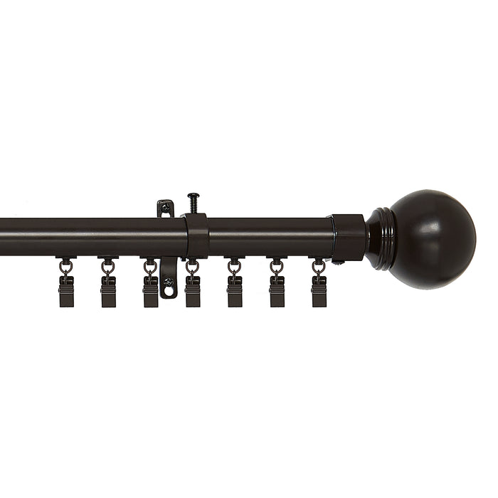 Innovative Traverse Curtain Rod with Oil Rubbed Bronze Finish, 1-Inch Diameter, and Free-Moving Clip Sliders - Style Name: Porter - 66-120