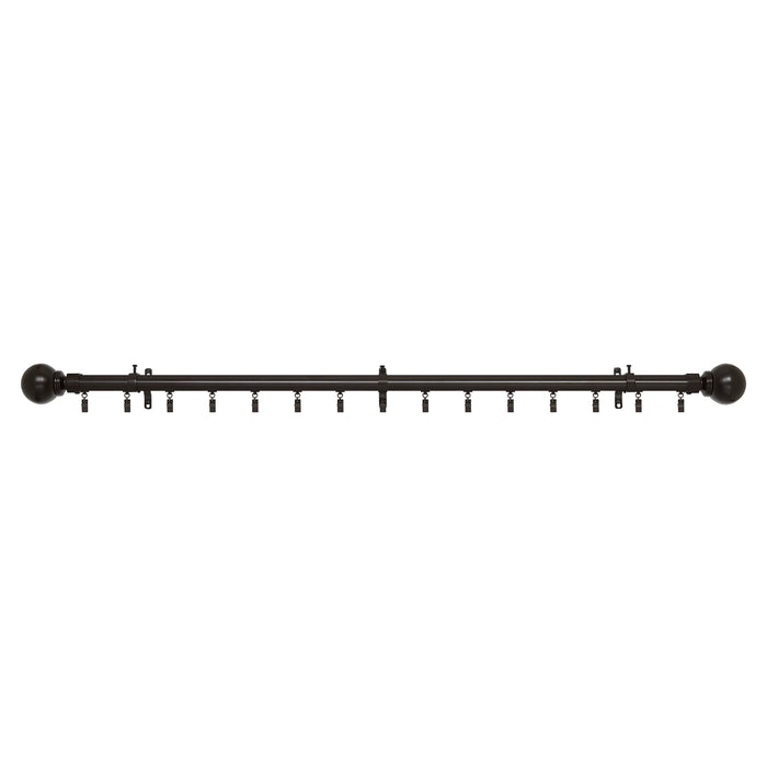 Innovative Traverse Curtain Rod with Oil Rubbed Bronze Finish, 1-Inch Diameter, and Free-Moving Clip Sliders - Style Name: Porter - 66-120