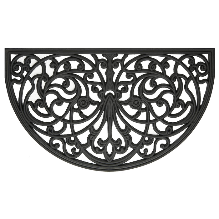 Iron Rubber Mat 18x30 - Fleur De Lis, Wrought, Eco-friendly - Ironworks