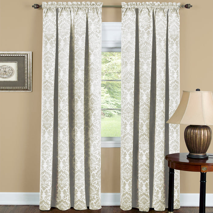 Sutton Window Curtain Panel for Household Textiles - Soft and Comfortable Polyester Material - Ivory - 52x84