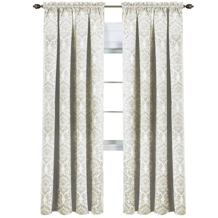 Sutton Window Curtain Panel for Household Textiles - Soft and Comfortable Polyester Material - Ivory - 52x84