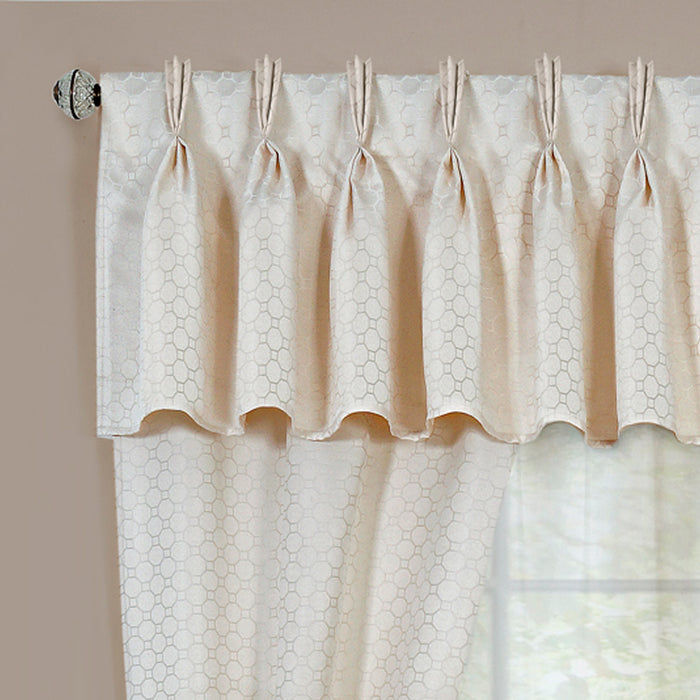 Claire 6 Pc Window Curtain Set - Economically Priced, Easy Care, Rod Pocket or Clip Rings, Simplified Installation Process - Ivory - 55x63