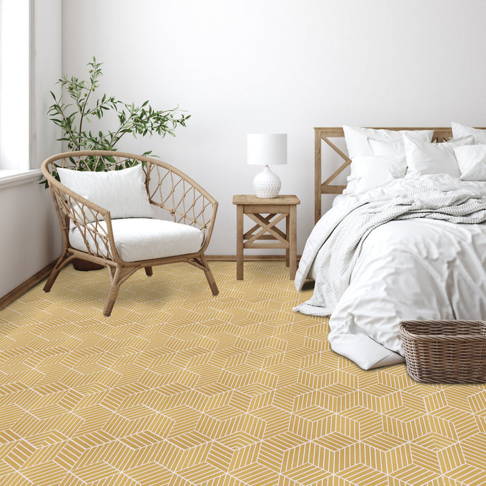 Retro Style 12x12 Self Adhesive Vinyl Floor Tile - 20 Tiles, 20 sqft - Latte