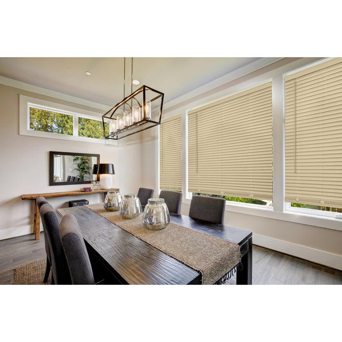 Durable Latte 1" Room Darkening Mini Blind with Cordless Operation - 46x64