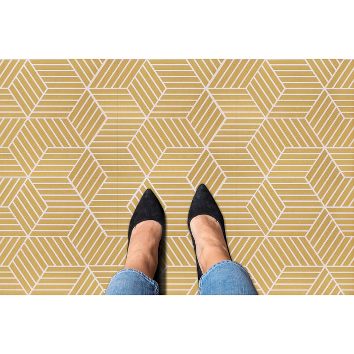 Retro Style 12x12 Self Adhesive Vinyl Floor Tile - 20 Tiles, 20 sqft - Latte