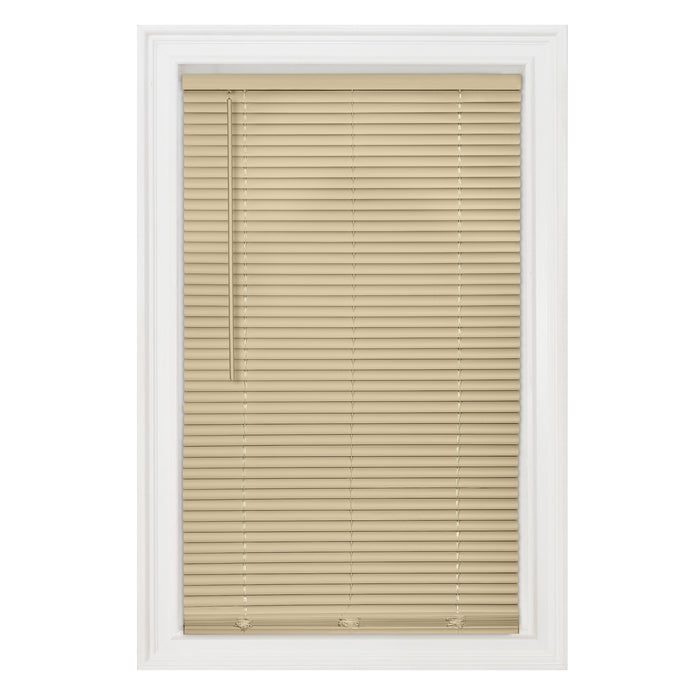 Durable Latte 1" Room Darkening Mini Blind with Cordless Operation - 43x64