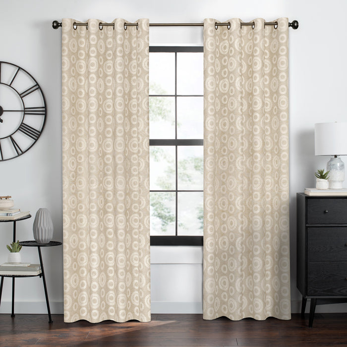 Constellation Grommet Window Curtain Panel, 52 Inches Width, 8 Grommets, Light Filtering, Machine Washable - Textiles & Soft Furnishings - Linen - 52x84