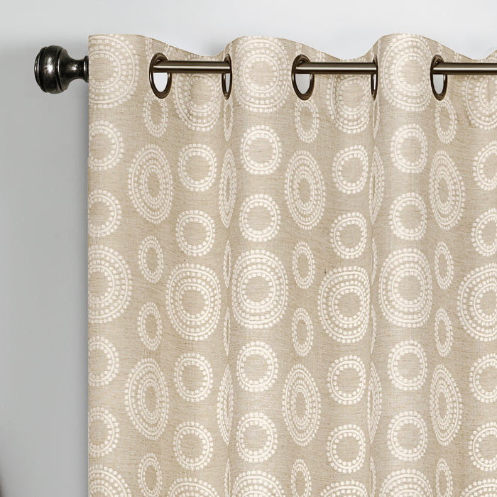 Constellation Grommet Window Curtain Panel, 52 Inches Width, 8 Grommets, Light Filtering, Machine Washable - Textiles & Soft Furnishings - Linen - 52x84