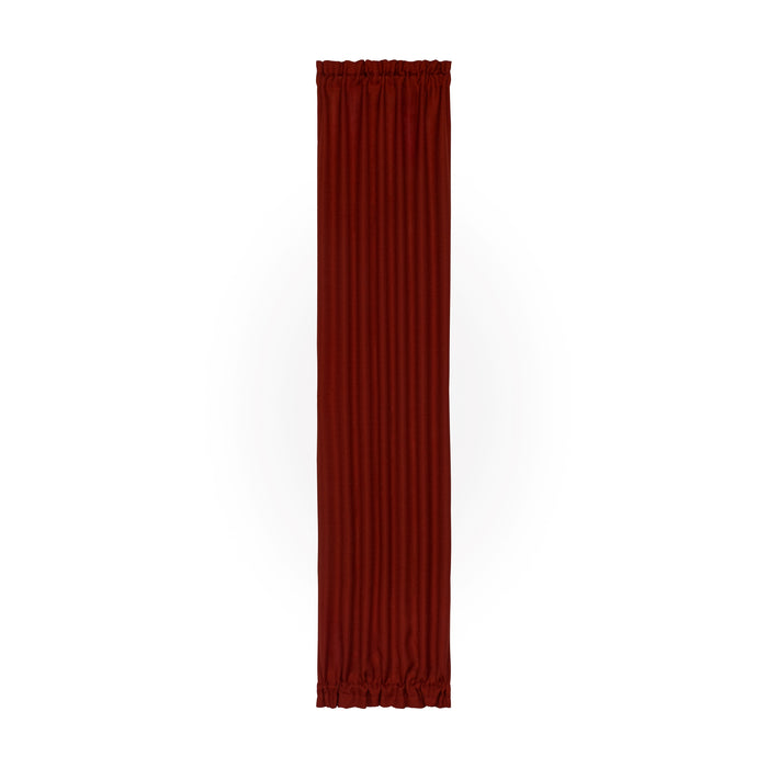 Darcy Rod Pocket Door Panel with Tieback, Soft Radiance, Machine Washable - Marsala - 25x72