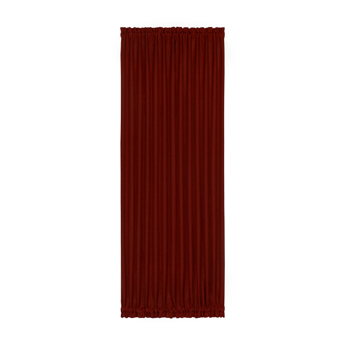 Darcy Rod Pocket Door Panel with Tieback, Soft Radiance, Machine Washable - Marsala - 54x72