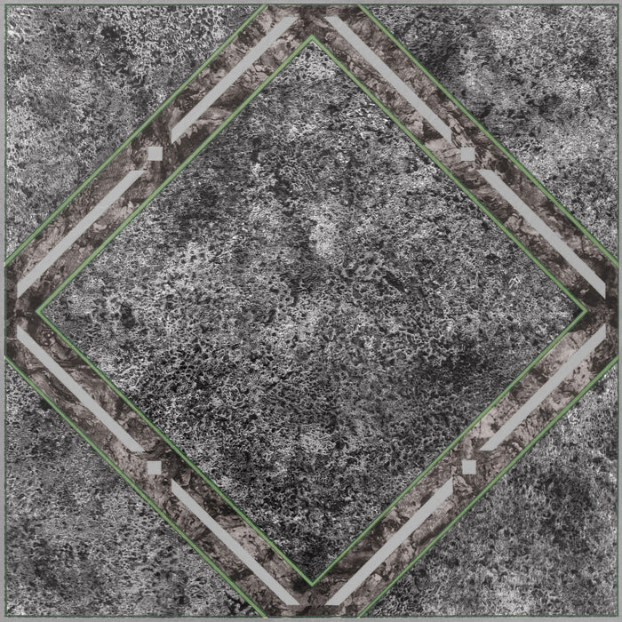 Tivoli 12x12 Self Adhesive Vinyl Floor Tile - Covers 45 Square Feet, 1-Year Warranty - Metallic Marble Diamond