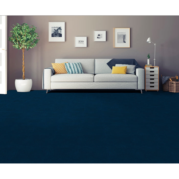 12x12 Self Adhesive Carpet Floor Tile - 12 Tiles/12 sq. Ft. - Navy