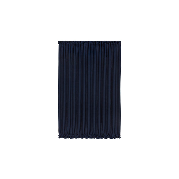 Darcy Rod Pocket Door Panel with Tieback, Soft Radiance, Machine Washable - Navy - 54x40