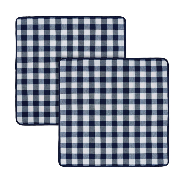 Throw Pillow Covers - 18-inx18-in - Set of Two - Navy