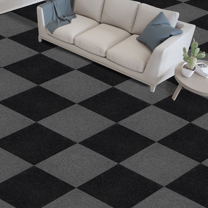 19.7x19.7 Self Adhesive Carpet Floor Tile - 12 Tiles/32.3 sq Ft.