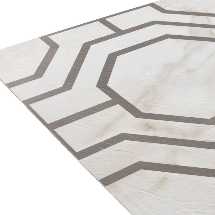 Retro Style 12x12 Self Adhesive Vinyl Floor Tile - 20 Tiles, 20 sqft - Octagon