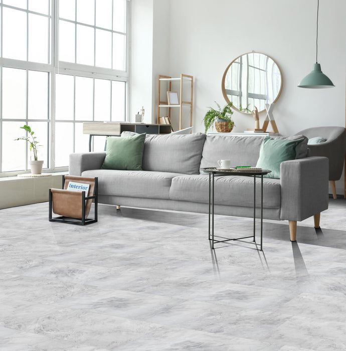 Palazzo 12x24 Self Adhesive Vinyl Floor Tile - Easy DIY Installation, 20 sqft Coverage, 5-Year Warranty - 20 Tiles/40 sq. ft. - Quarry Stone