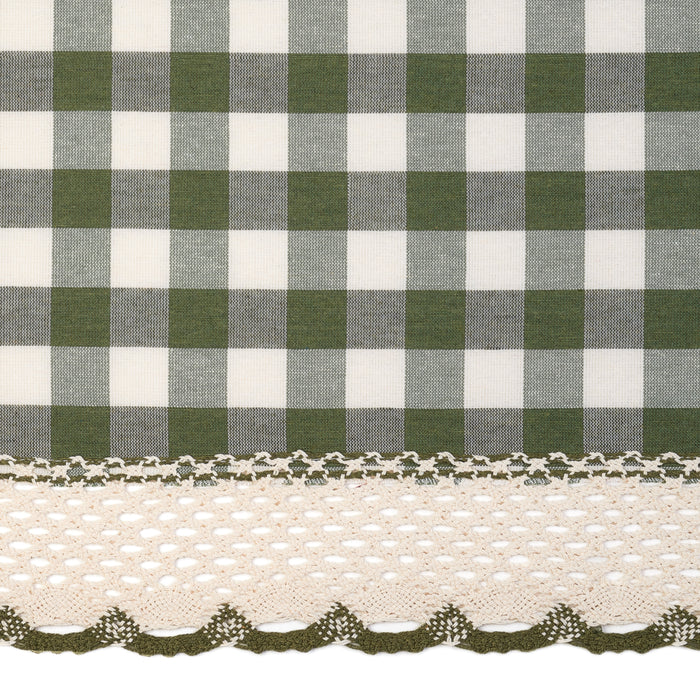 Buffalo Check Window Valance, 58'' x 14'', Light Filtering Effect, Polyester Cotton Blend - Sage