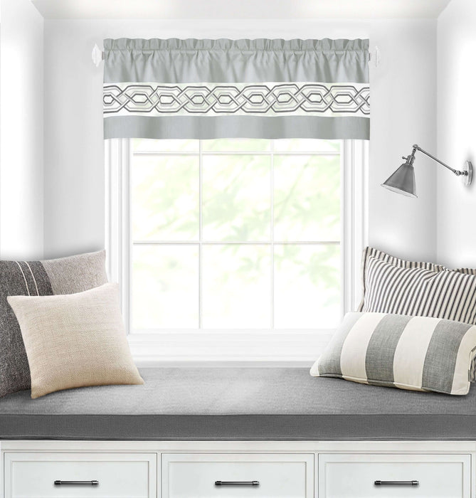 Window Curtain Valance - 55x13 - Silver