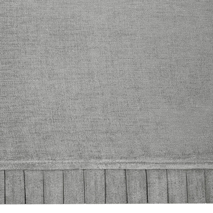 Bordeaux Rod Pocket Window Curtain Panel - 42 Inches Width - Light Filtering - Machine Washable - Geometric Diamond Clipped Design - Textiles & Soft Furnishings - Silver - 52x84