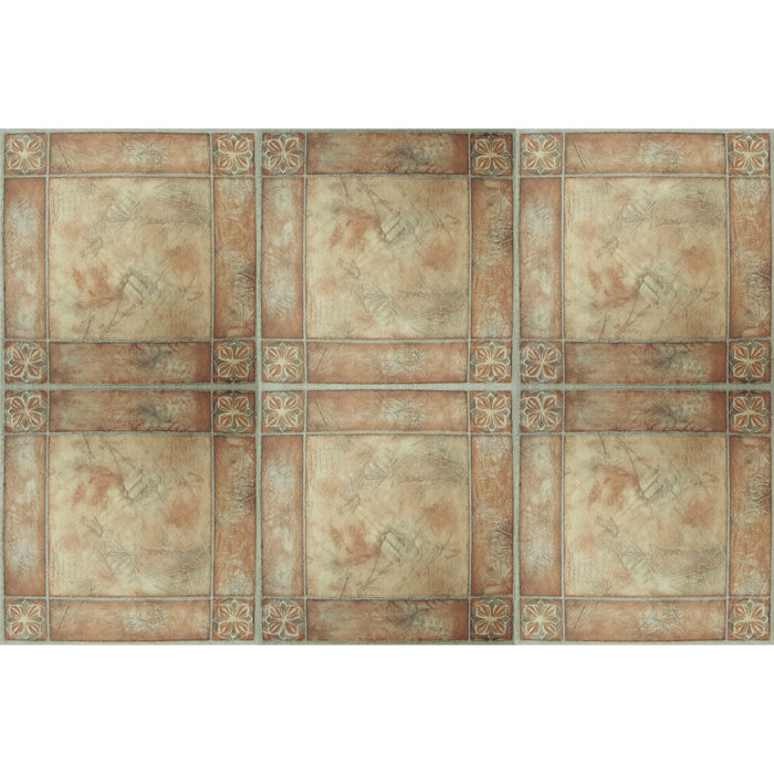 Sterling 12x12 Self Adhesive Vinyl Floor Tile - 20 Tiles, 1-Year Warranty - Spanish Rose