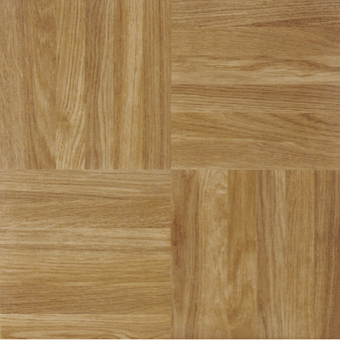 Sterling 12x12 Self Adhesive Vinyl Floor Tile - 20 Tiles, 1-Year Warranty - Square Parquet