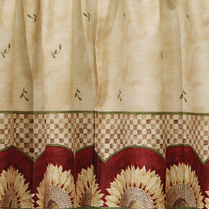 Sunflower Cottage Window Curtain Set - 5-Piece, Easy Installation, Low-Maintenance, Economically Priced, 100% Polyester - 57x36