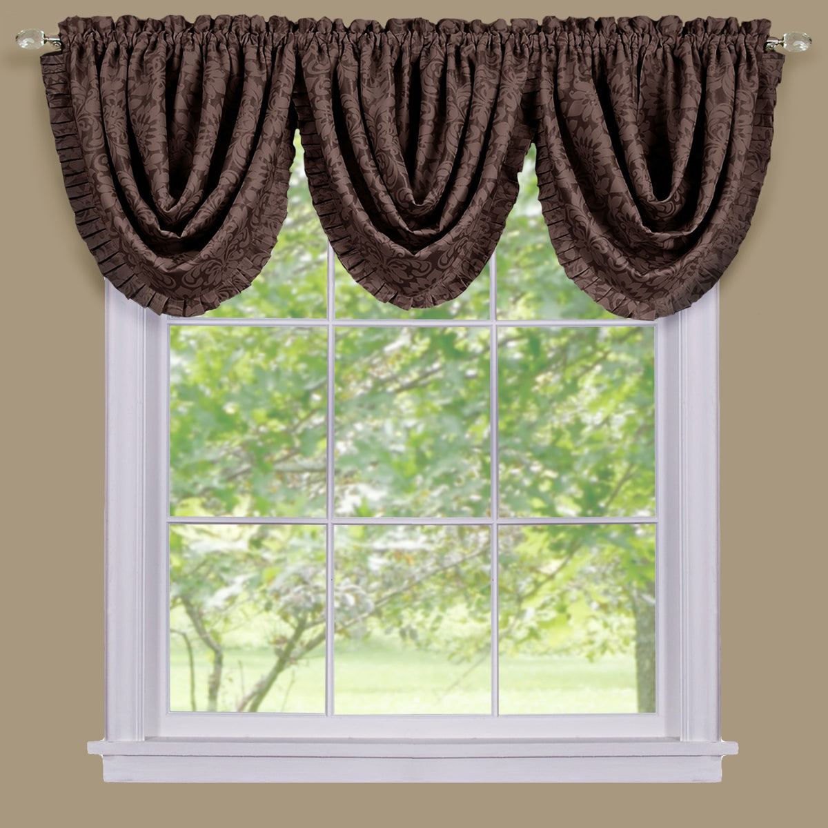 Waterfall valance deals