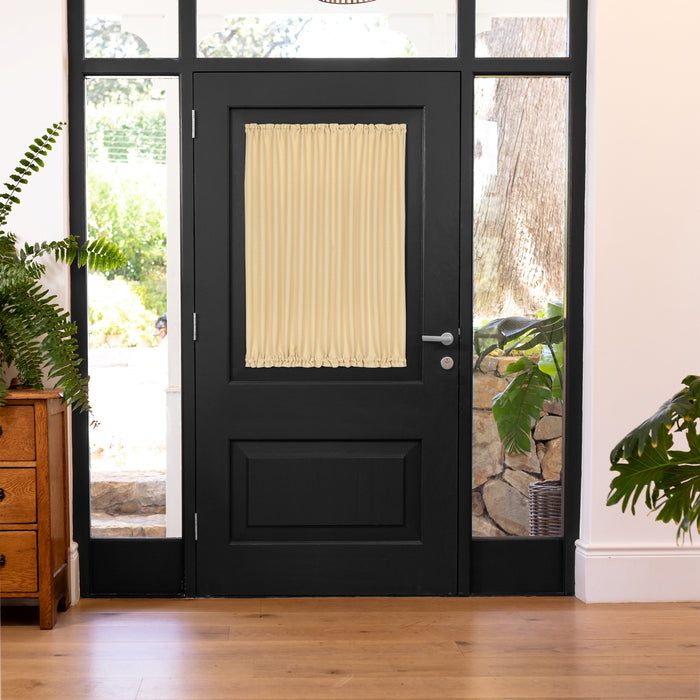 Darcy Rod Pocket Door Panel with Tieback, Soft Radiance, Machine Washable - Tan - 54x40