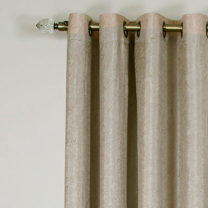 Taylor Lined Grommet Blackout Window Curtain Panel, 98% Light Blocking, 50 inches Width, Machine Washable Polyester Fabric - Textiles & Soft Furnishings - Tan - 50x63