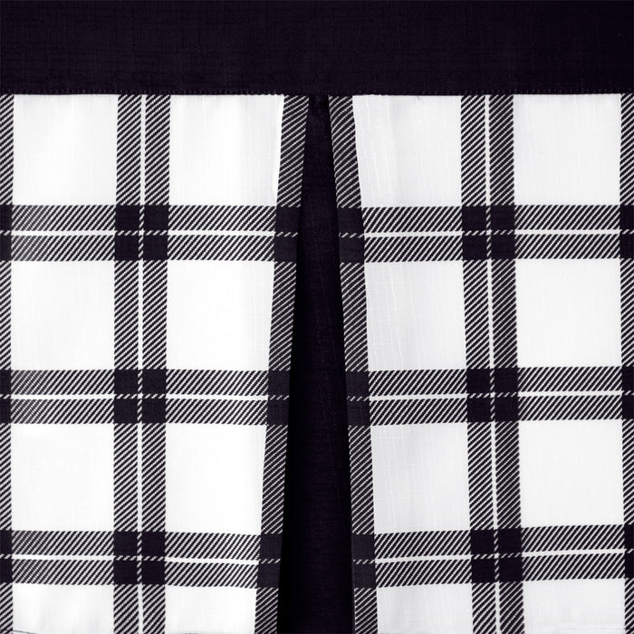 Tate Tier and Valance Window Set - Plaid Window Curtains with 53" Valance Width