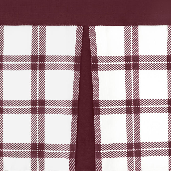 Tate Tier and Valance Window Set - Plaid Window Curtains with 53" Valance Width