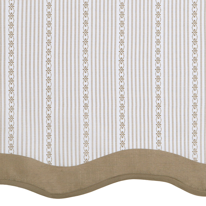 Window Curtain Tier Pair and Valance Set - Taupe - 58x24